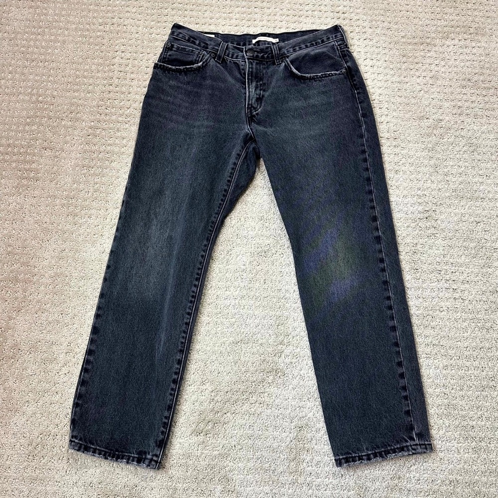 Women's Levi's Premium Middy Straight Black Jeans Zip Fly Pockets